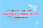 Giải Vật lí 11 trang 21 Chân trời sáng tạo SGK